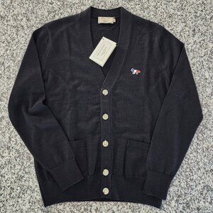 NWT Maison Kitsuné High Gauge Wool Cardigan (#232)